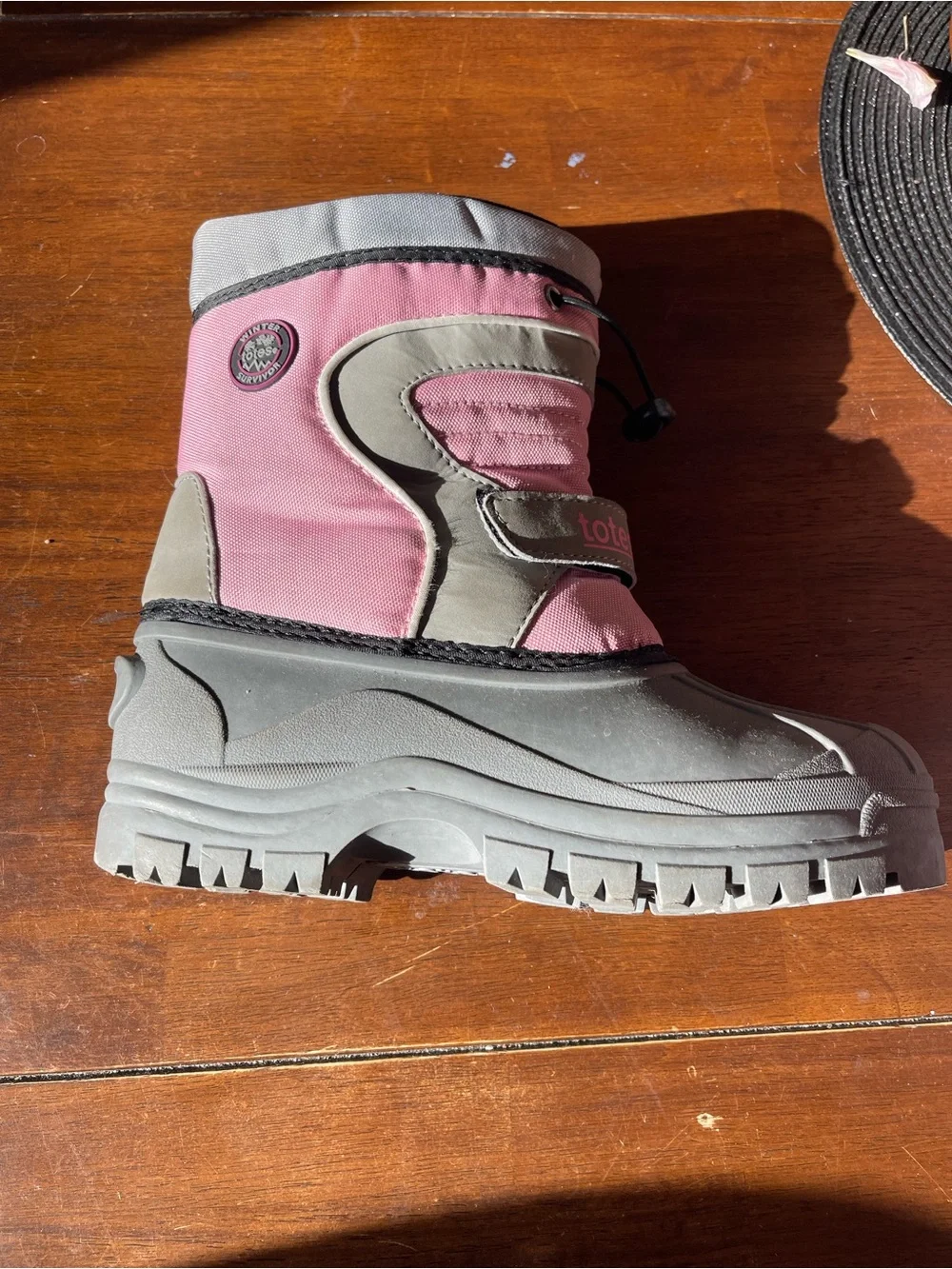 totes kids Light Gray Lug Sole Rain Boots